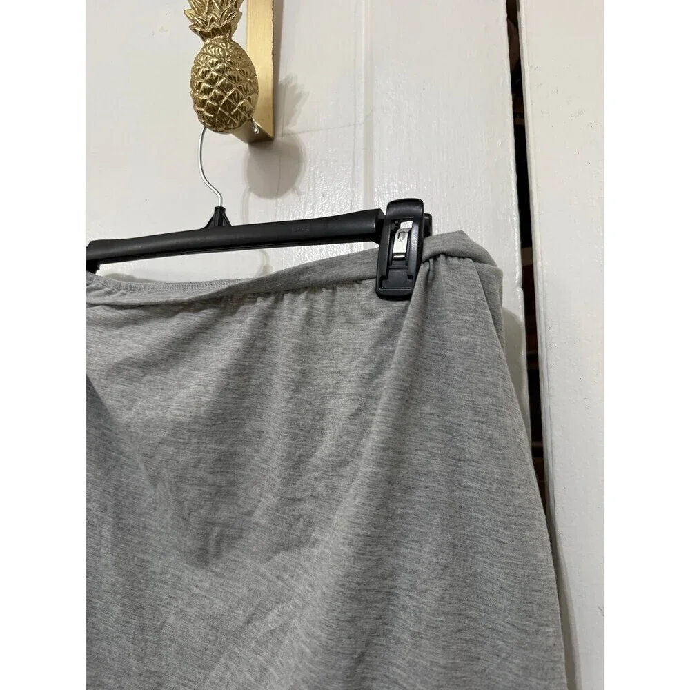 Gray Jersey Wrap Skirt Ballet Dance Yoga Cover-Up